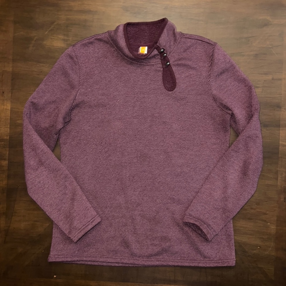 Preowned Lucy mock neck sweater, women’s Large , purple